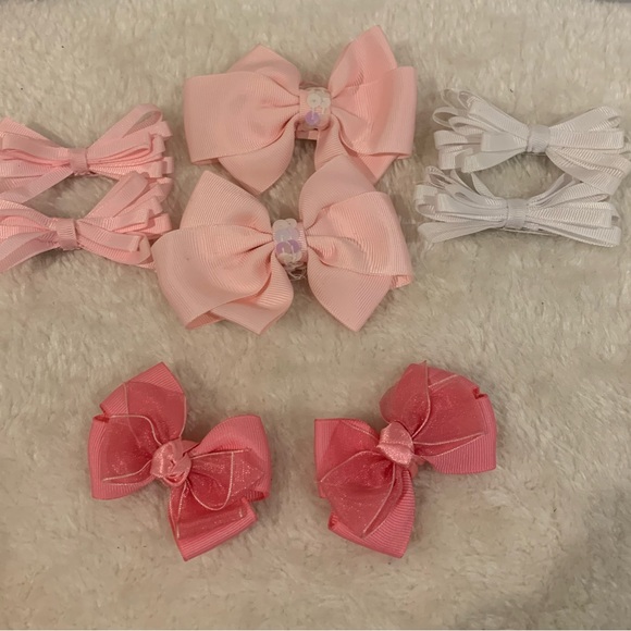 Girls Bow Barrette Set - Picture 2 of 11